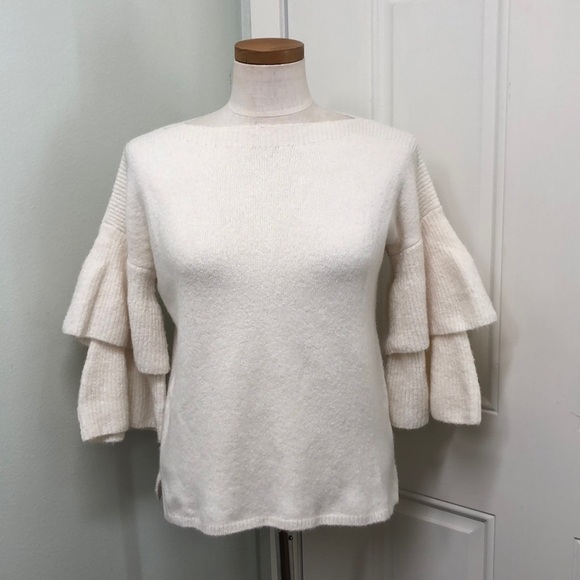 Madewell Tiered Ruffle Sleeve Sweater - Picture 3 of 10
